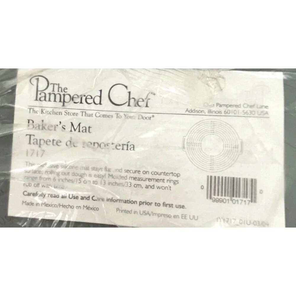 New Pampered Chef Silicone Baker's Mat Gray New In The Package #1717